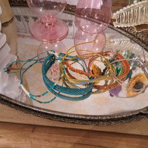 Set of Pura Vida Orange & Blue Bracelets